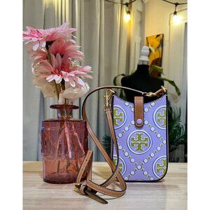 TORY BURCH PURPLE & GREEN EMBOSSED CROSSBODY ✺✺